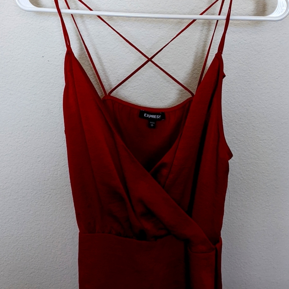 Express burgundy blouse